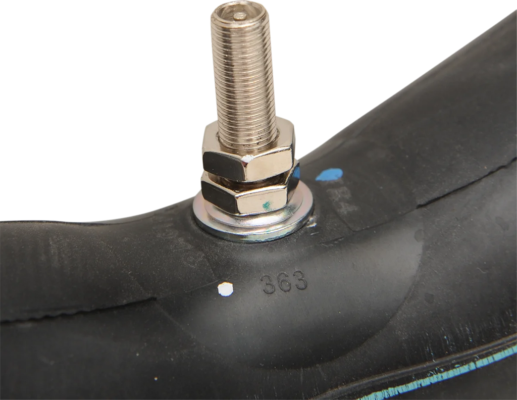 Parts unlimited Inner Tube - Standard - 16" - TR-4 - Center Metal Valve B20037 - Side View