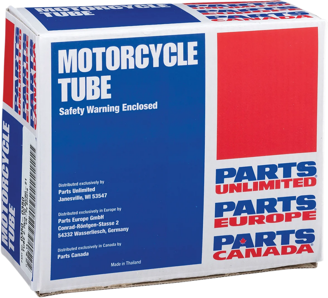 Parts unlimited Inner Tube - Standard - 19" - TR-4 - Center Metal Valve B20072 - Side View