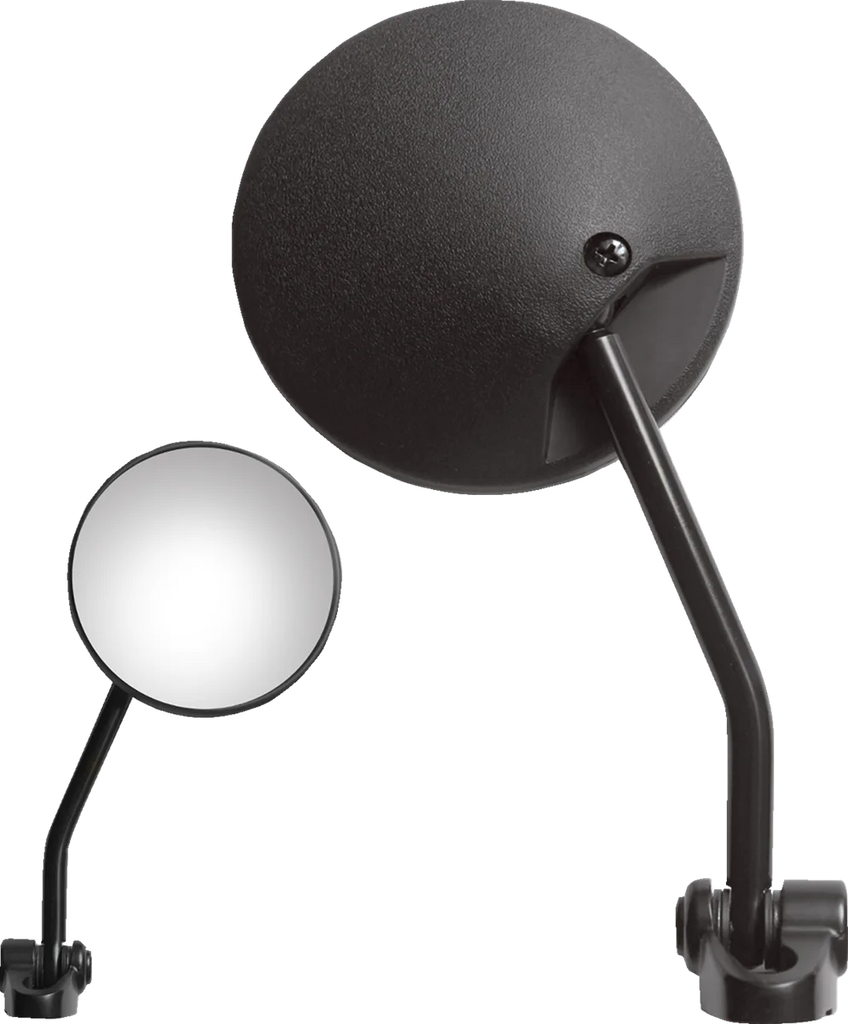 Parts unlimited Mirror - Flag - Side View - Round - Black 97021 - Main Product View