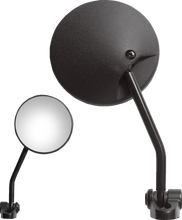 Load image into Gallery viewer, Parts unlimited Mirror - Flag - Side View - Round - Black 97021 - Main Product View