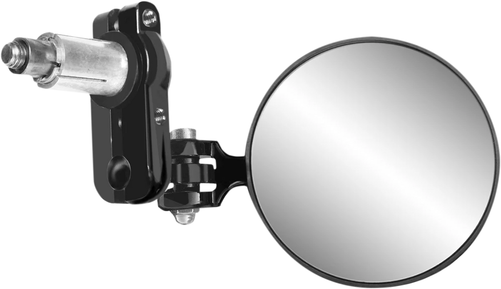 Parts unlimited Mirror - Handlebar End - Round - Black 98001 - Side View