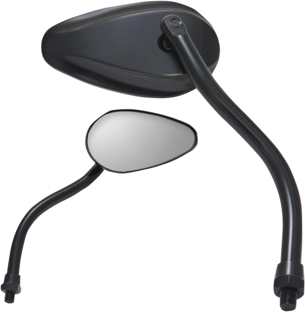 Parts unlimited Mirror - Teardrop - Chrome 17061 - Side View
