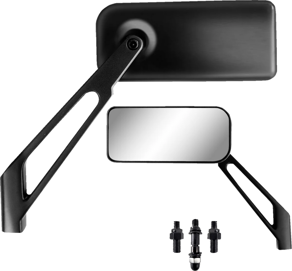 Parts unlimited Mirror - X-Treme Designer - Side View - Rectangular - Black 98003 - Main Product View