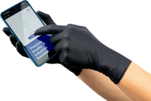 Load image into Gallery viewer, Parts unlimited Nitrile Gloves - 6.5 MIL - Medium - 100-Pack PU-GLV65BM - Side View