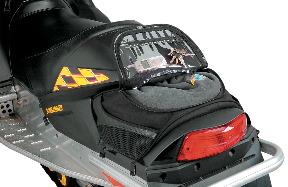Parts unlimited Tunnel Bag - Black fits 2004-2006 Ski-Doo - Back View