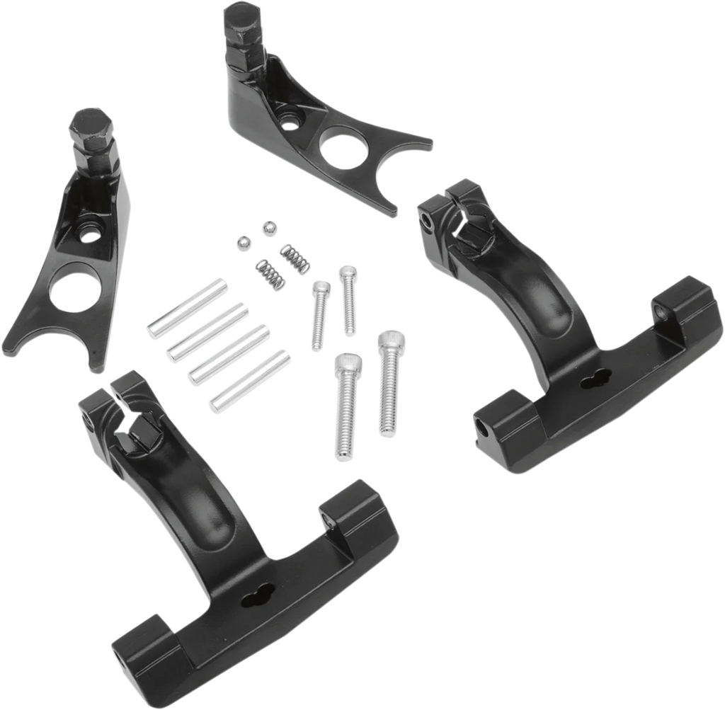 Passenger Floorboard Mount - Black - FL/FX DragSpecialties P17-0411B - Main Product View