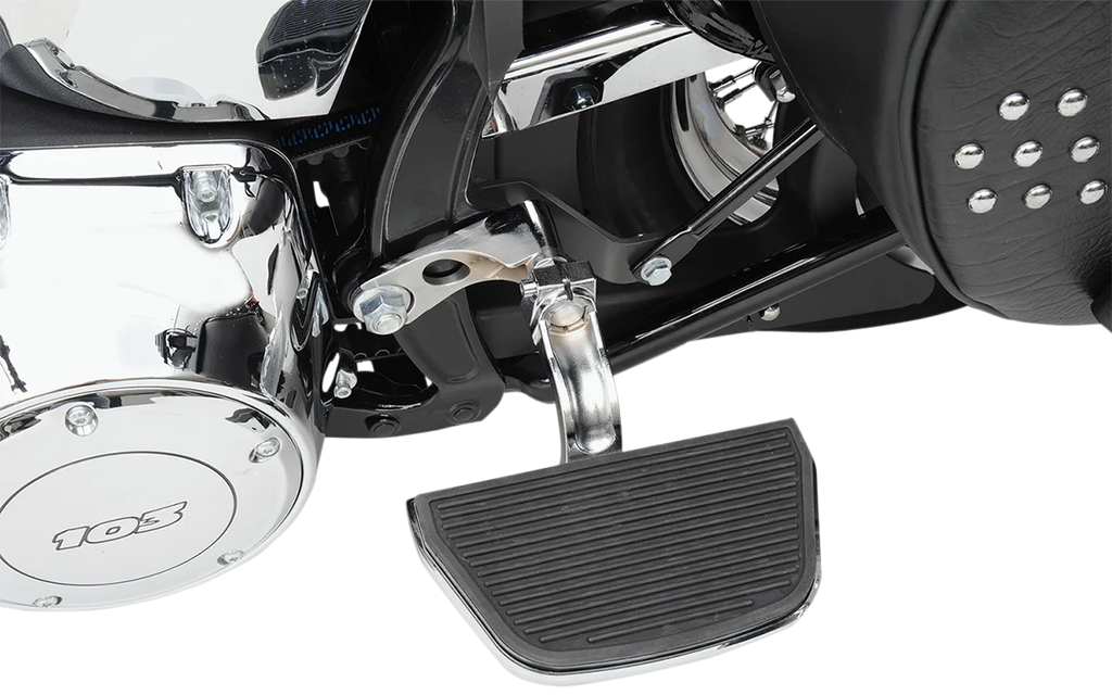 Passenger Floorboard Mount - Chrome - FL/FX DragSpecialties P17-0411C - Side View