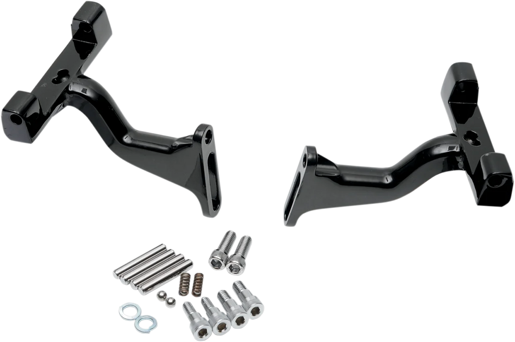 Passenger Footboard Raised Mount - Black DragSpecialties P17-0407B - Main Product View