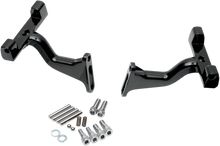 Load image into Gallery viewer, Passenger Footboard Raised Mount - Black DragSpecialties P17-0407B - Main Product View