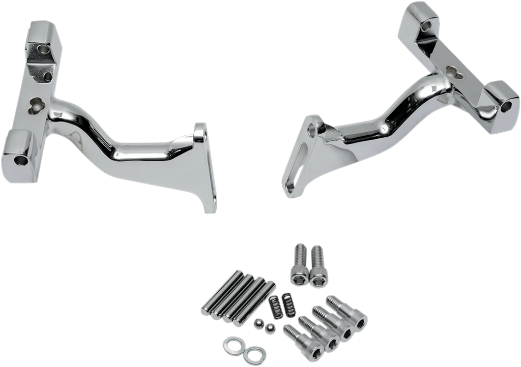 Passenger Footboard Raised Mount - Chrome DragSpecialties P17-0407C - Main Product View