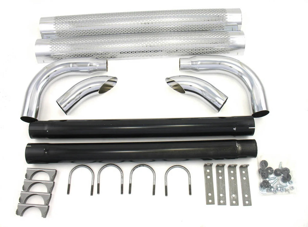 Patriot Exhaust Chrome Side Pipes - 70in
