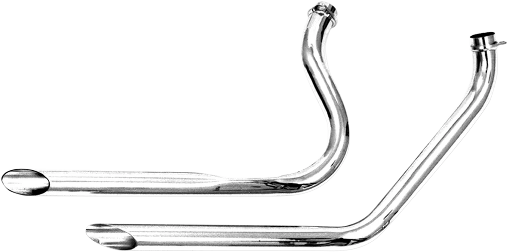 Paughco 1-3/4" Slash-Cut Drag Pipes 734-40 - Side View