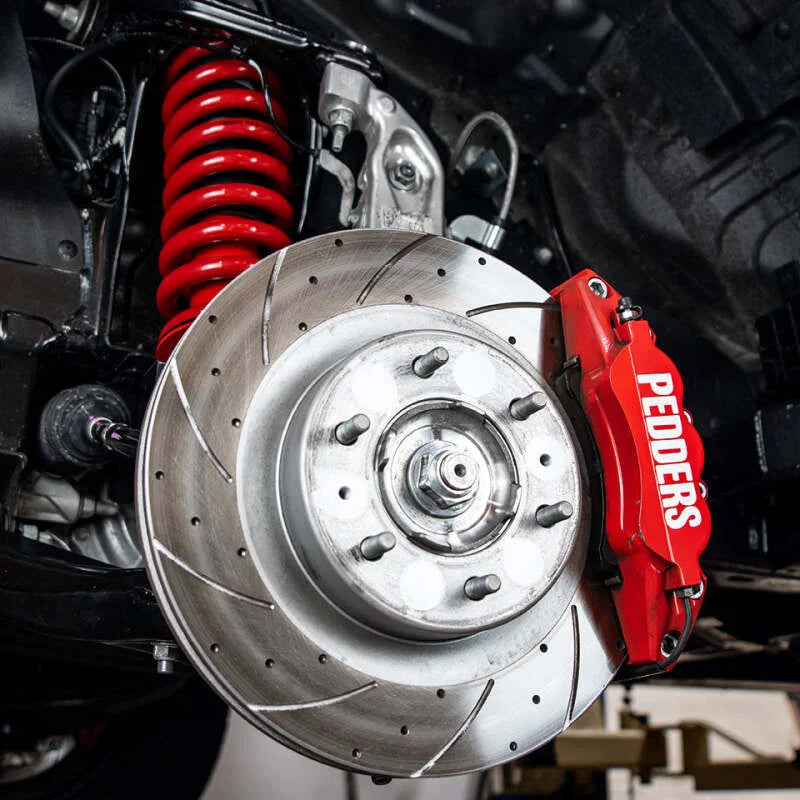 Pedders 2019+ Ford Ranger Front TrakRyder eXtreme Brake Kit - Side View