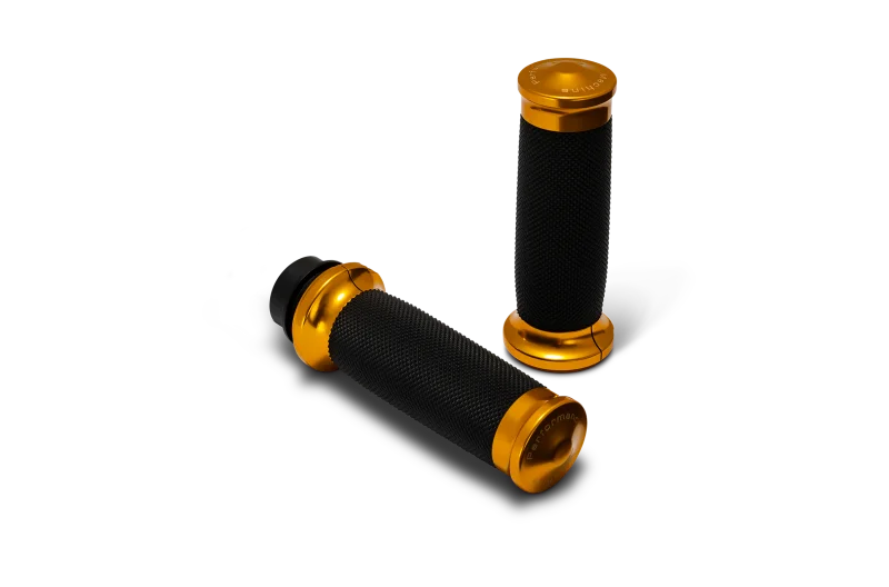 Performance Machine  08-23 Touring, 16-24 Softail TBW  Contour Handle Grip Set - Gold