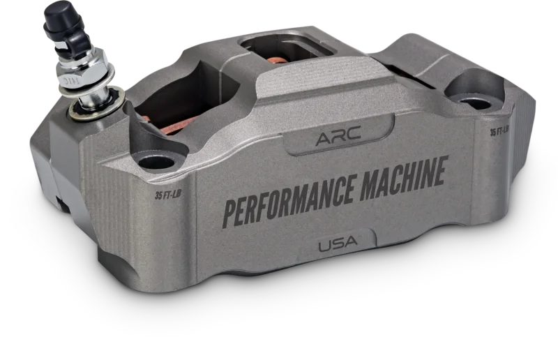 Performance Machine 125 x 4 Race Series Radial Mount Caliper with ARC - Left - Gunmetal Grey - Main Product View