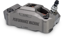 Load image into Gallery viewer, Performance Machine 125 x 4 Race Series Radial Mount Caliper with ARC - Left - Gunmetal Grey - Side View