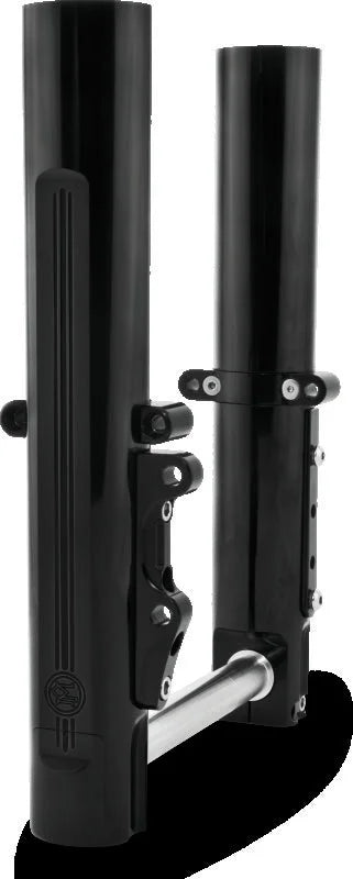 Performance Machine 14-Up FL Lower Leg Assembly - Black Ano - Side View