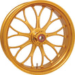 Load image into Gallery viewer, Performance Machine 18x5.5 Forged Wheel Revolution  9 Spoke Race Weight - Gold Ano - Side View