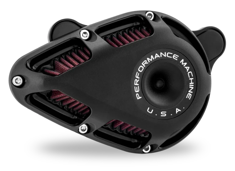 Performance Machine 23-Up CVO, 2024 Touring Jet Air Cleaner - Black Ops - Side View