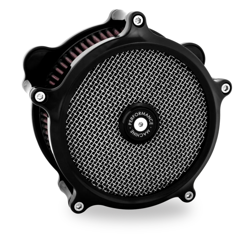Performance Machine 23-Up CVO, 2024 Touring Super Gas Air Cleaner - Black Ano