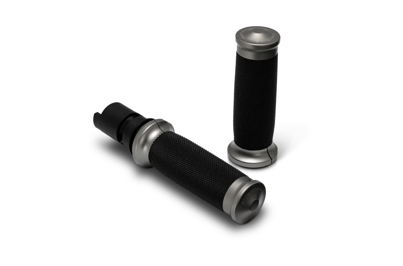Performance Machine  24-25 Touring, 2025 Softail TBW  Contour Handle Grip Set - Gun Metal Gray - Side View