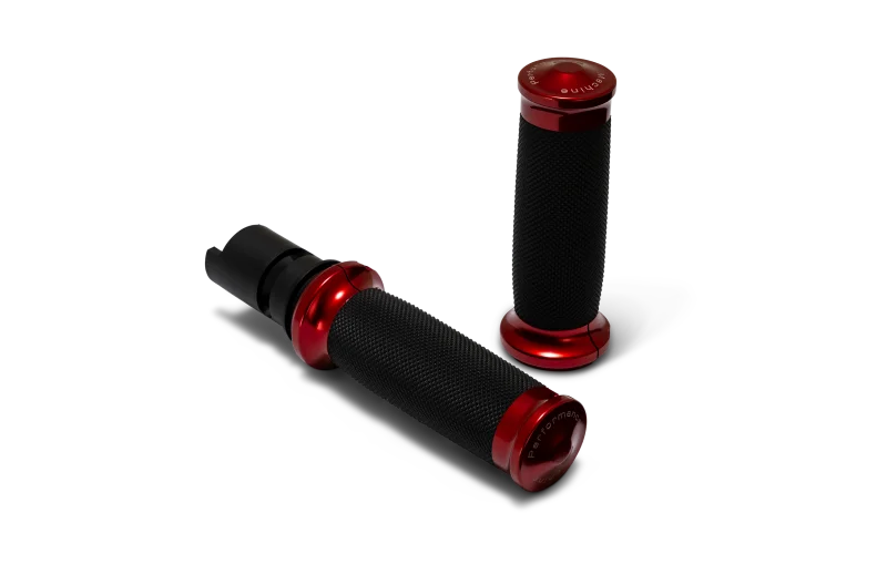 Performance Machine  24-25 Touring, 2025 Softail TBW  Contour Handle Grip Set - Red - Main Product View