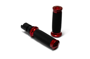 Performance Machine  24-25 Touring, 2025 Softail TBW  Contour Handle Grip Set - Red - Main Product View