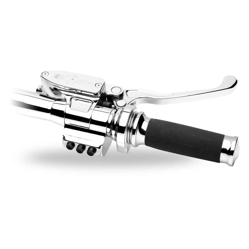 Performance Machine 9/16 Front Brake M/Cyl - Contour  - Chrome - Side View