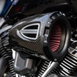 Load image into Gallery viewer, Performance Machine 93-06 Big Twin CV Carb,01-17 Big Twn Delphi C4 Series Air Cleaner - CF/Blk Ops - Detail View