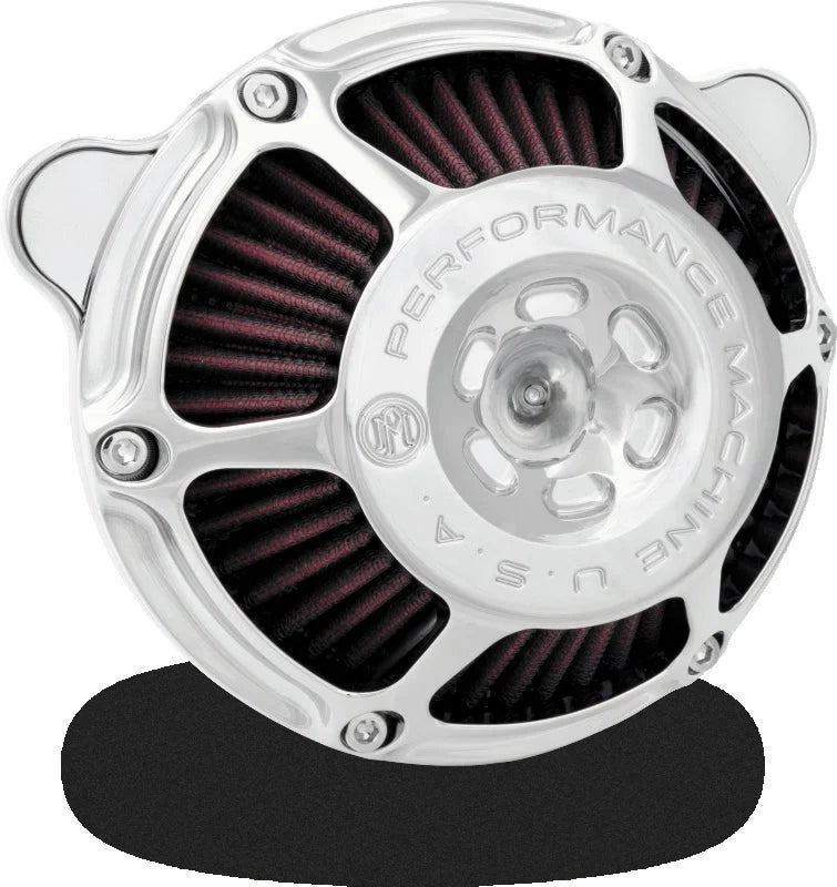 Performance Machine Air Cleaner Max HP - Chrome - Side View