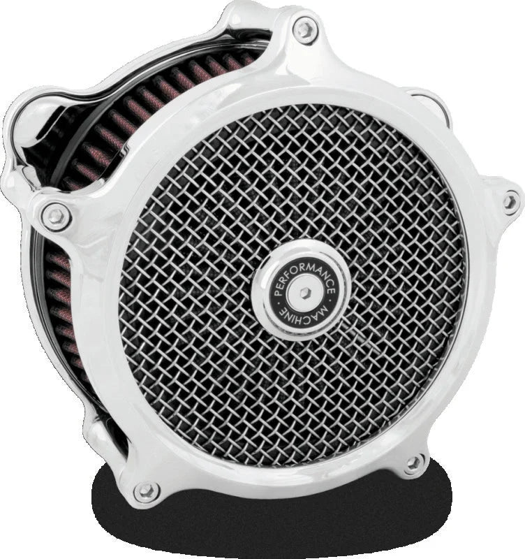 Performance Machine Air Cleaner Slim - Chrome - Side View
