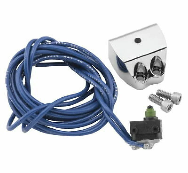 Performance Machine Brake Light Switch Assembly - Chrome - Side View