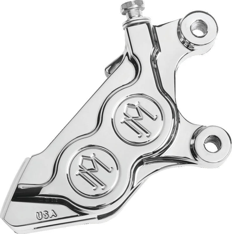Performance Machine Caliper 125X4B 11.8in (300mm) Disc - Chrome - Side View