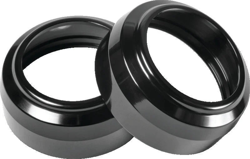 Performance Machine Clean Fork Dust Cap - Black Ano - Side View