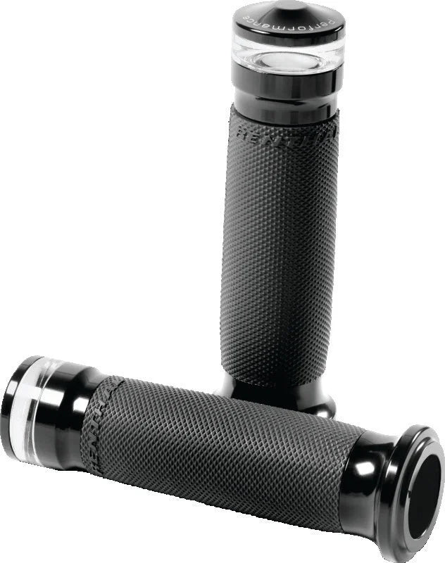 Performance Machine Contour Led Handle Grip Set - Black Ano - Side View