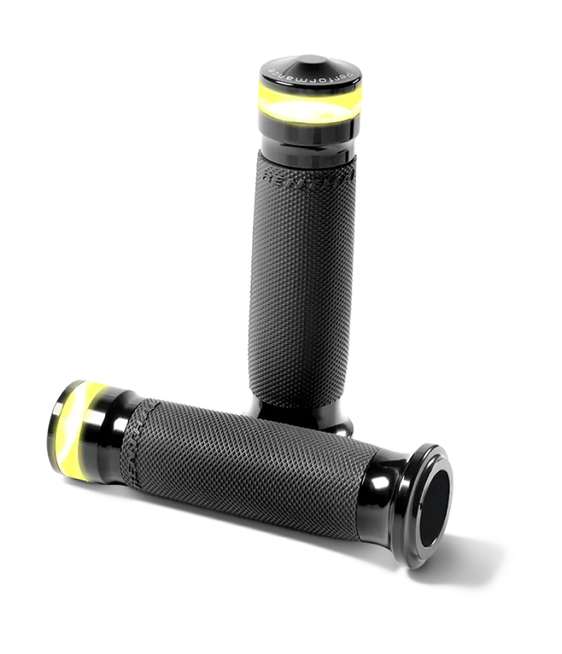 Performance Machine Contour Led Handle Grip Set - Black Ano - Main Product View