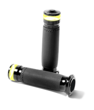 Load image into Gallery viewer, Performance Machine Contour Led Handle Grip Set - Black Ano - Main Product View