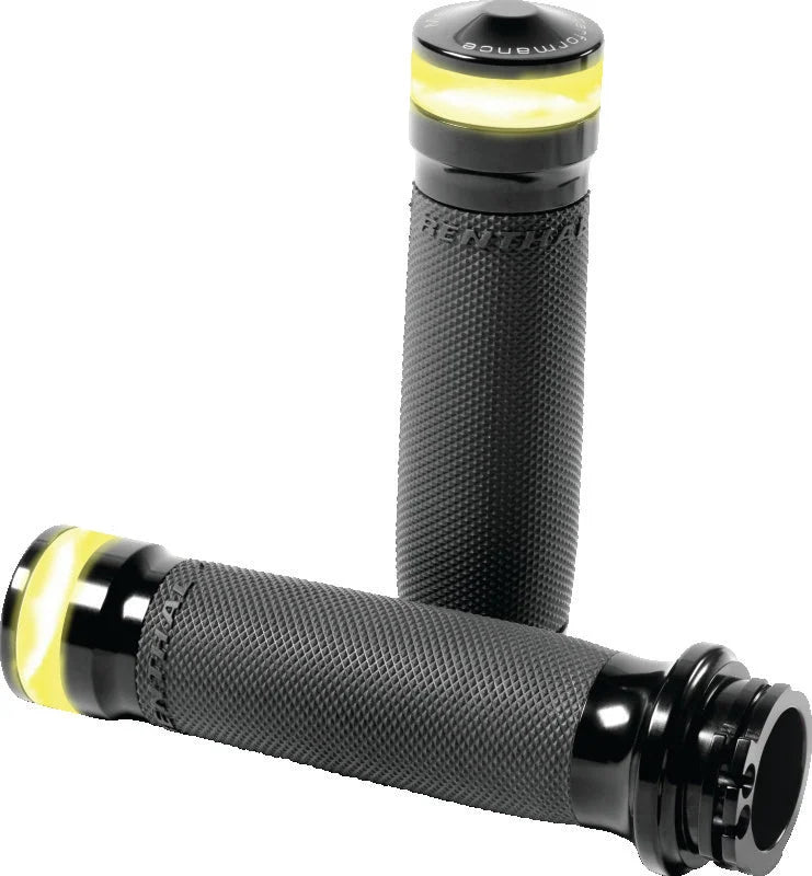 Performance Machine Contour Led Handle Grip Set - Black Ano - Side View