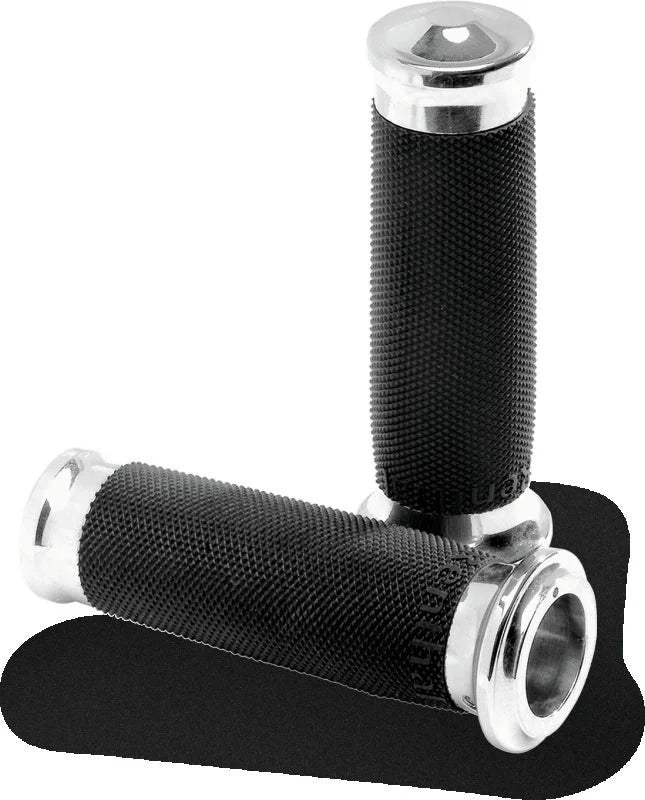 Performance Machine Contour Renthal Wrapped Grips - Chrome - Main Product View