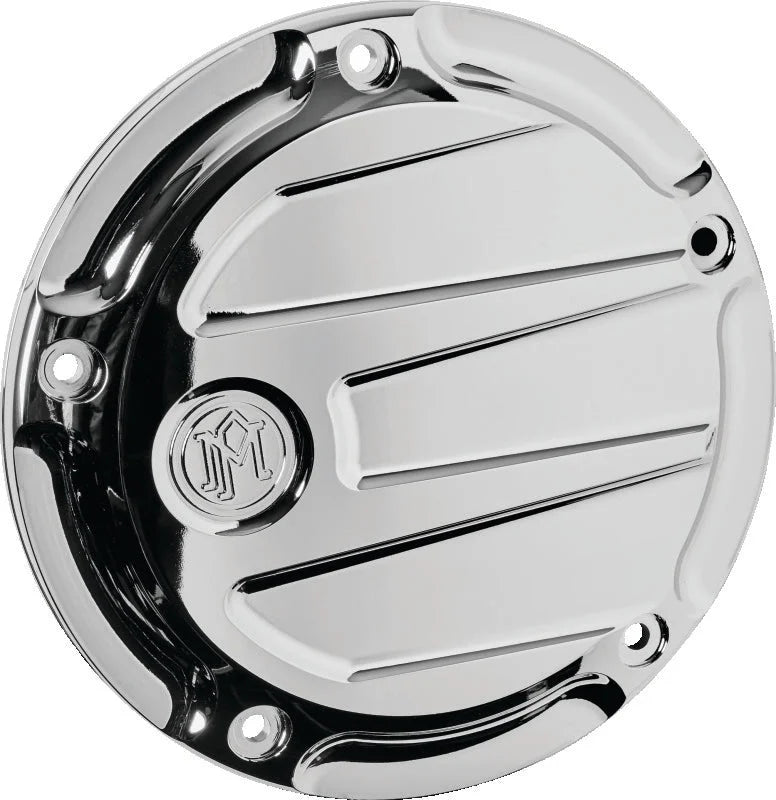 Performance Machine Derby Cover Scallop - Chrome - Side View