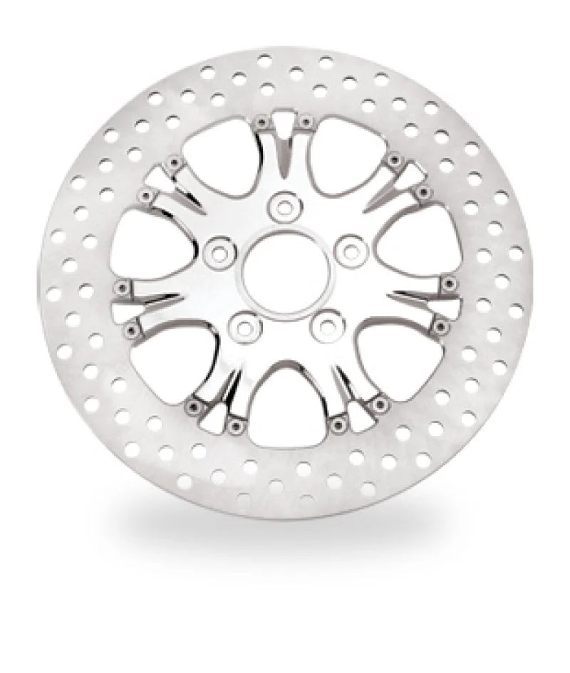 Performance Machine Disc/Carr 11.8 Heathen Fr - Chrome - Side View