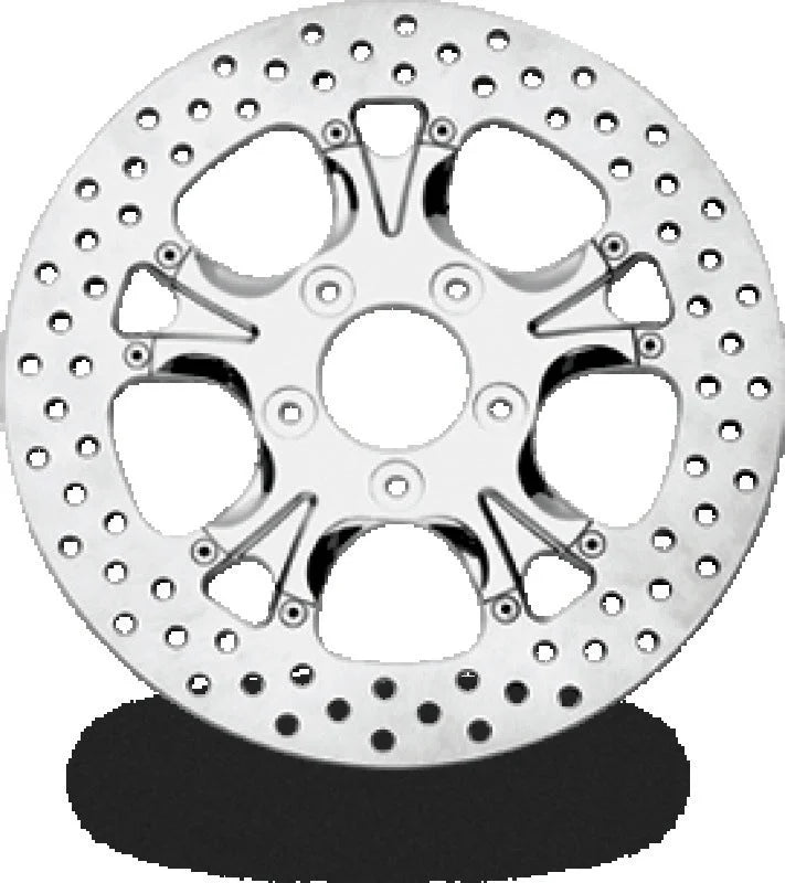 Performance Machine Disc/Carr 11.8in Gatlin Fr Lt - Chrome - Side View