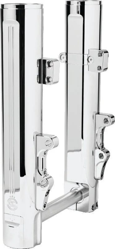 Performance Machine Dyna Leg Assembly 49mm - Chrome - Side View