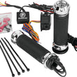 Load image into Gallery viewer, Performance Machine FLHX Cable Apex Heated Grips - Chrome - Side View
