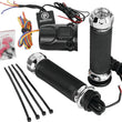 Load image into Gallery viewer, Performance Machine FLTRX TBW Heated Grips Apex - Chrome - Main Product View
