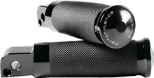 Load image into Gallery viewer, Performance Machine Footpegs Contour Passenger - Black Ano - Side View