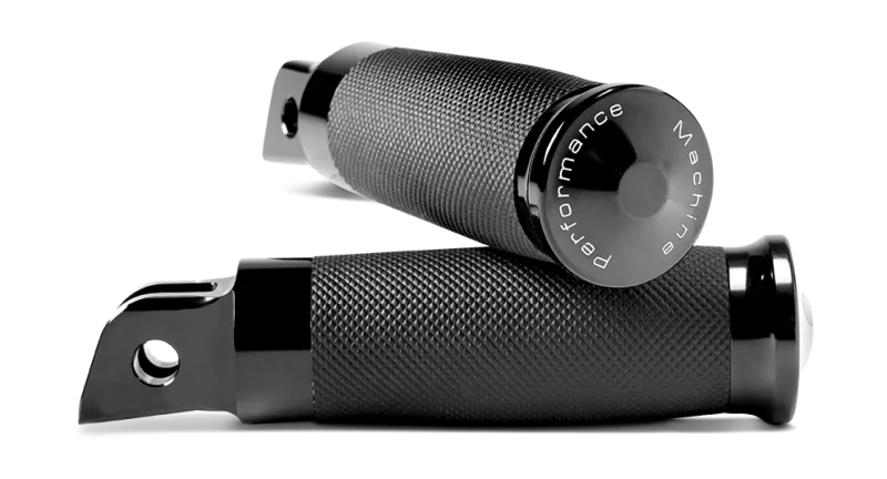 Performance Machine Footpegs ContourRider - Black Ano - Main Product View