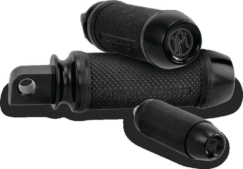 Performance Machine Footpegs Elite - Black Ano - Side View