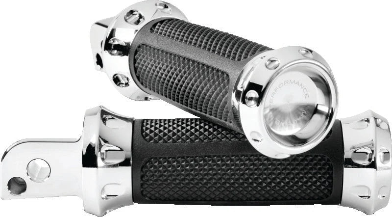 Performance Machine Footpegs Overdrive Passenger - Chrome - Side View