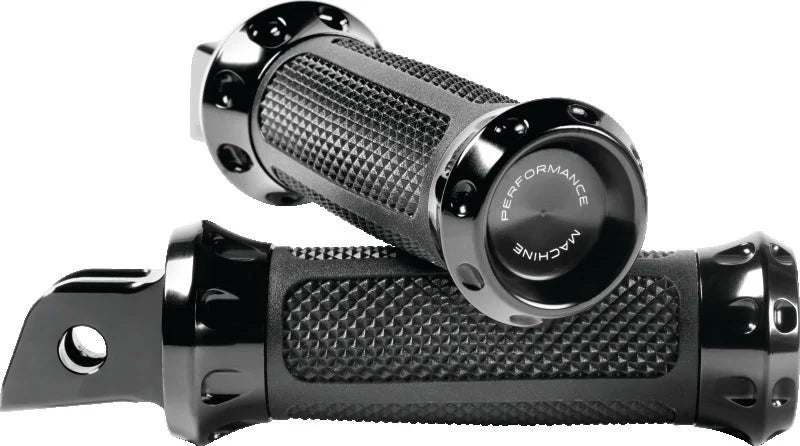 Performance Machine Footpegs Overdrive Rider - Black Ano - Main Product View